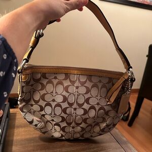 Coach Handbag, camel color.